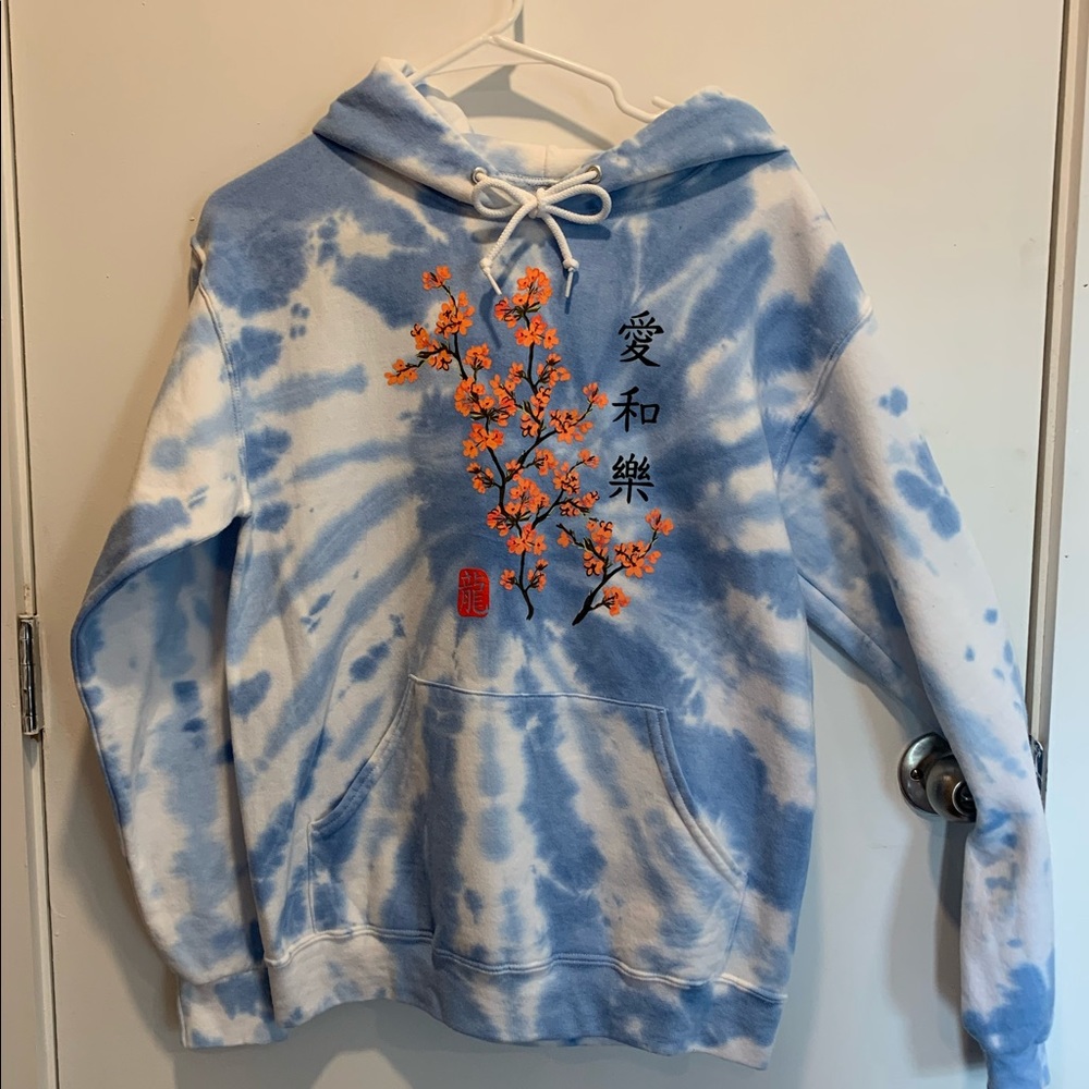 Tie dye cherry blossom hoodie